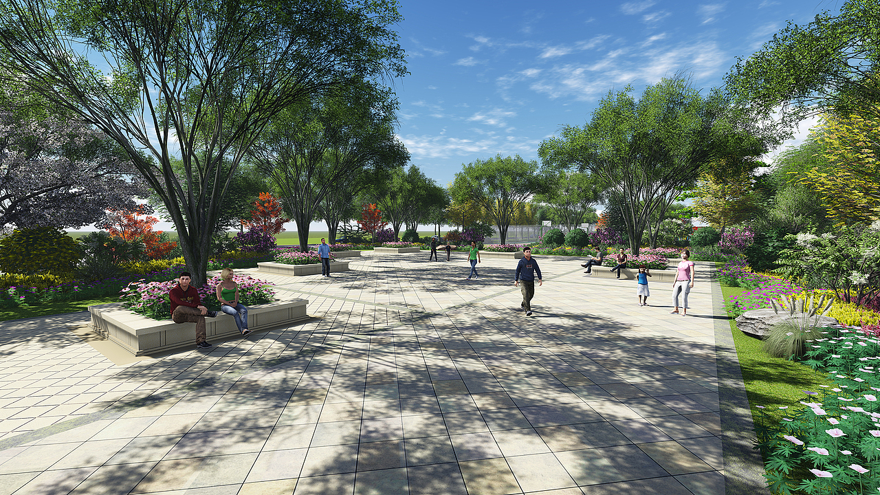 市民广场效果图