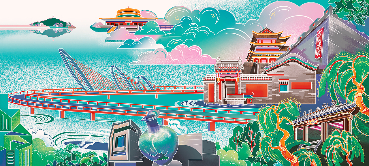 大同-云中八景-玉橋官柳（圖ZMjYxMTE2Njky） - 創(chuàng)作習(xí)作 - 站酷設(shè)計(jì)師陣雨與余原創(chuàng)素材 - 站酷ZCOOL