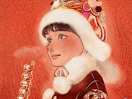 2022虎年春节插画