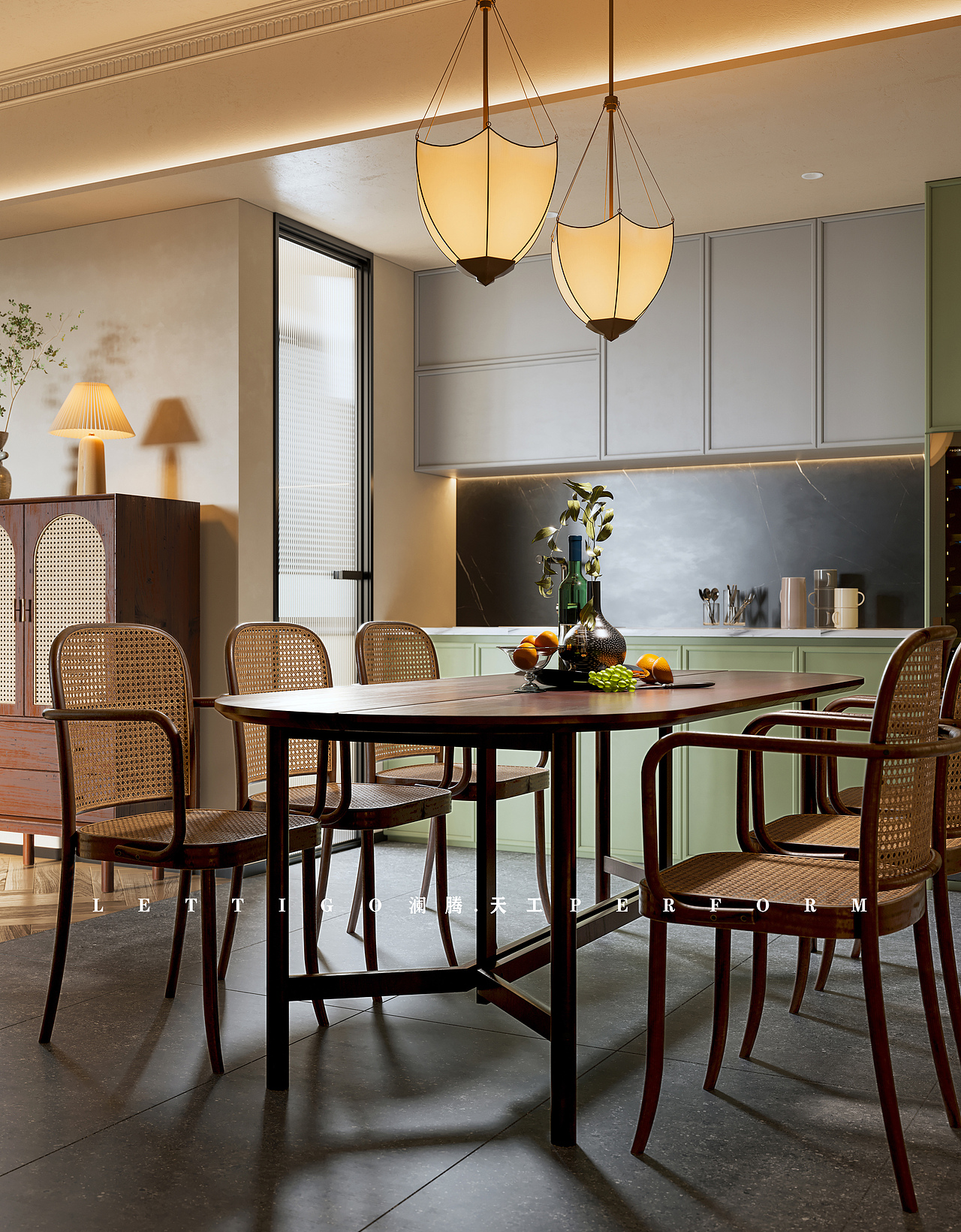 南洋法式+复古橄榄绿，就像走进了走进赫本的家（图ZMzEyOTE2ODI0） - 家装设计 - 站酷设计师DesignerZtt186原创素材 - 站酷ZCOOL