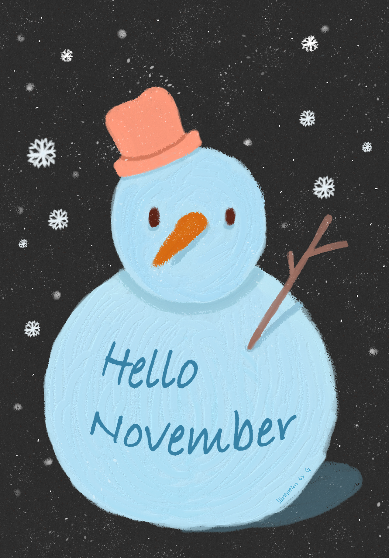十一月你好|插画|创作习作|jg自芝 - 原创作品 - 站酷 (zcool)