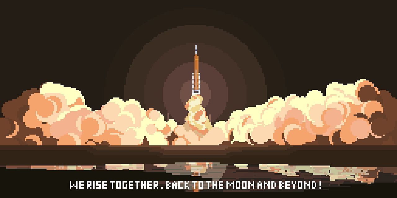 We rise together, back to the moon and beyond!（图ZMzIyOTQ3MjUy） - 像素画 - 站酷设计师千云亦原创素材 - 站酷ZCOOL