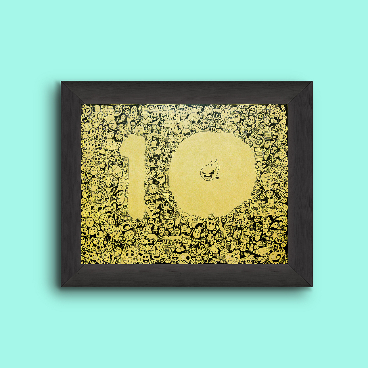 站酷十周年插画-黑白钢笔画