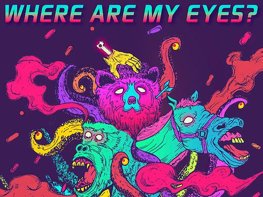WHERE ARE MY EYES?（個(gè)人主頁-ZMzYxODMwNjA=） - 新銳潮流插畫 - 站酷設(shè)計(jì)師拾陸LeeO原創(chuàng)素材 - 站酷ZCOOL
