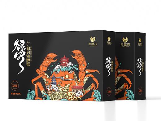 大闸蟹包装设计