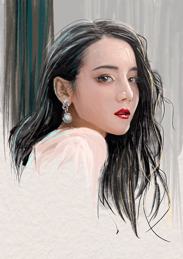 板绘 迪丽热巴（图ZMzE0MDI5MTI0） - 商业插画 - 站酷设计师春光灿烂Pipi皮原创素材 - 站酷ZCOOL