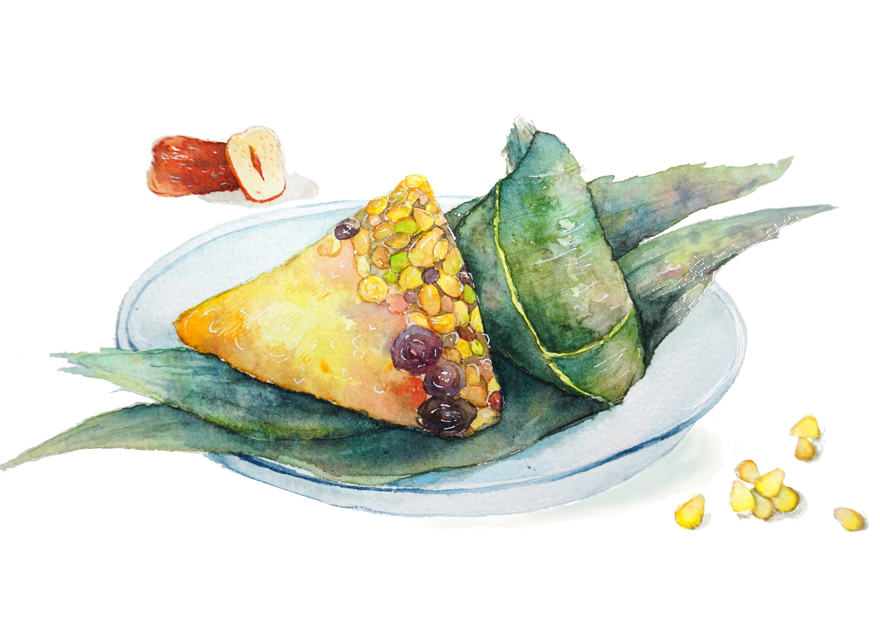 《pocketchinese》中国菜水彩手绘十二篇 随时更新|插画|创作习作|杨