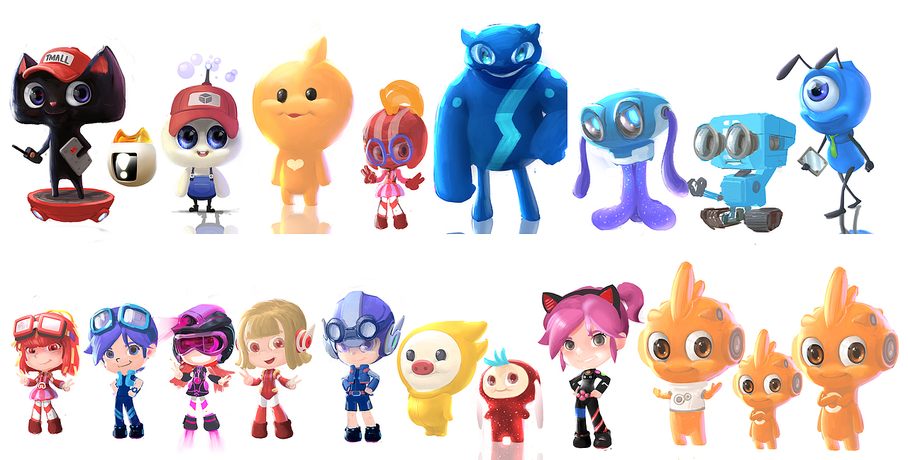 阿里动物园设定小样稿