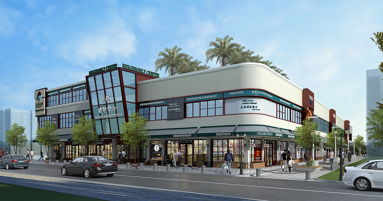 睦邻中心农贸市场改造设计效果图