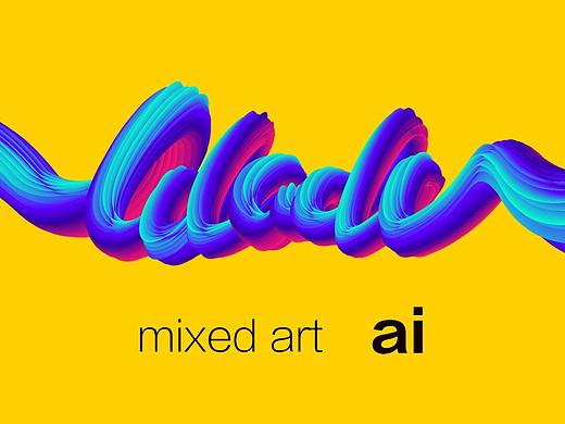 AI混合图形-图文教程-附源文件 混合艺术 平面设计（个人主页-ZMjgwNjA2OTY=） - 其他平面 - 站酷设计师lilac李原创素材 - 站酷ZCOOL
