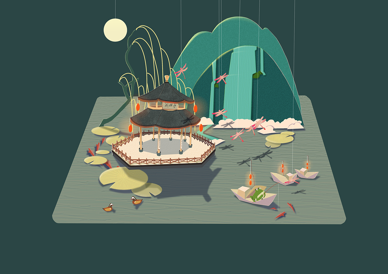 参考立体书样式的场景作业