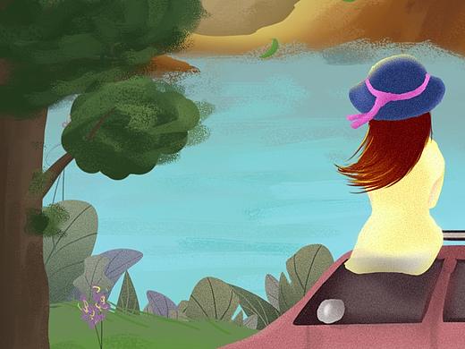 旅游室外插画启动页