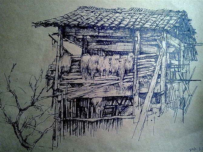 写生画（图ZMjk1NzU1Ng==） - 商业插画 - 站酷设计师Lupinghua原创素材 - 站酷ZCOOL