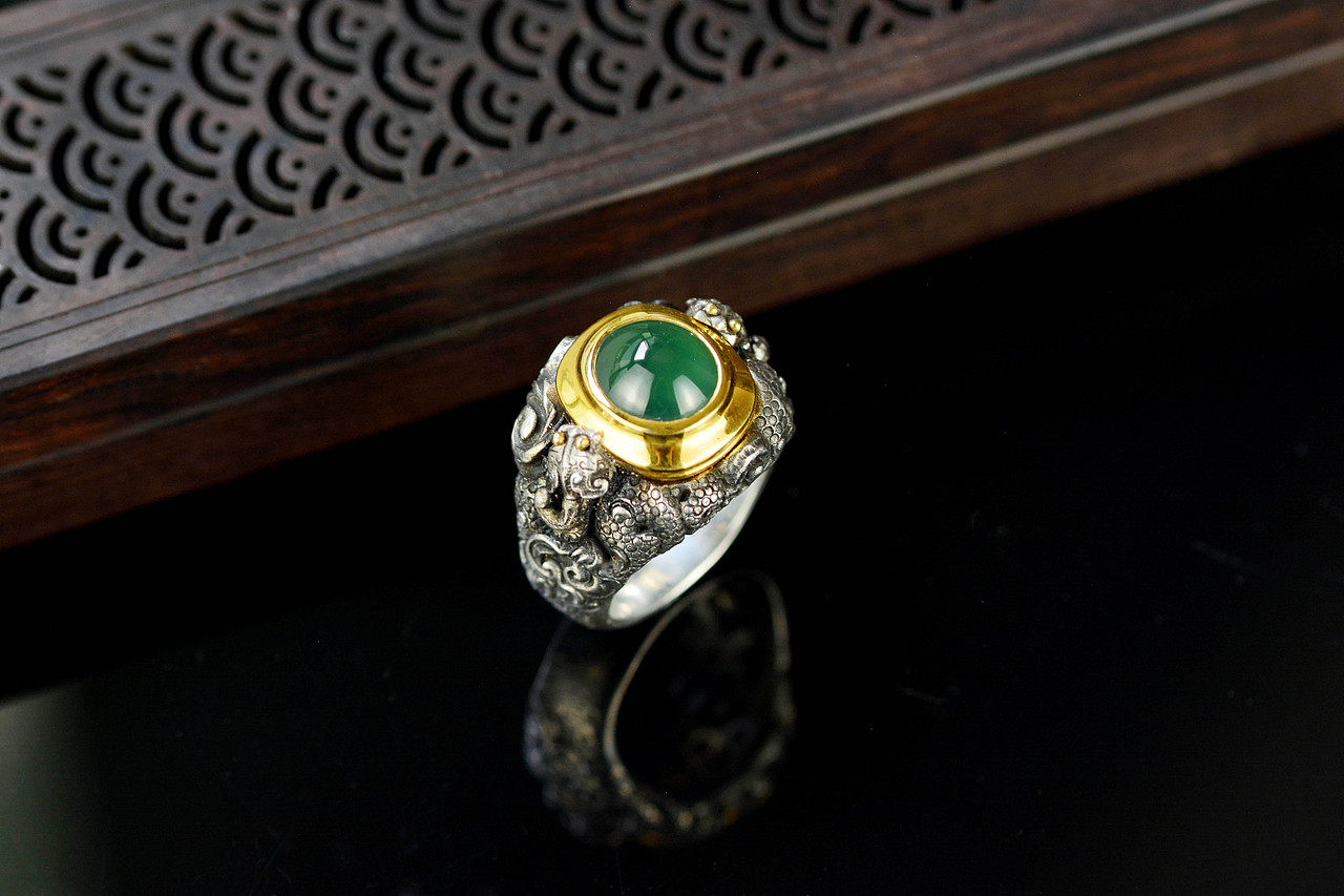 设计师作品|螭龙翡翠戒指