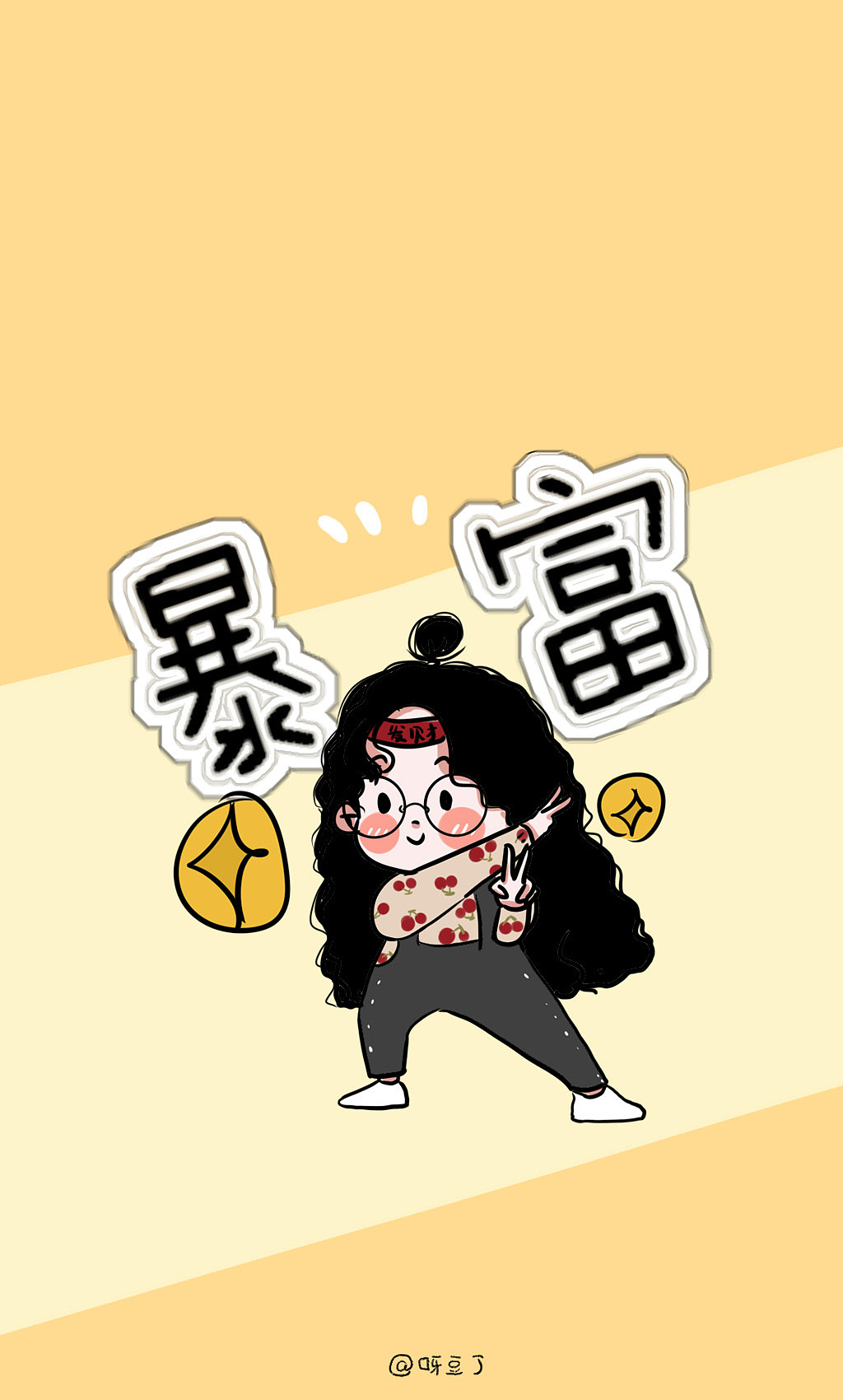 手绘壁纸（图ZMTg1Mjg2MjY4） - 艺术插画 - 站酷设计师呀豆丁原创素材 - 站酷ZCOOL