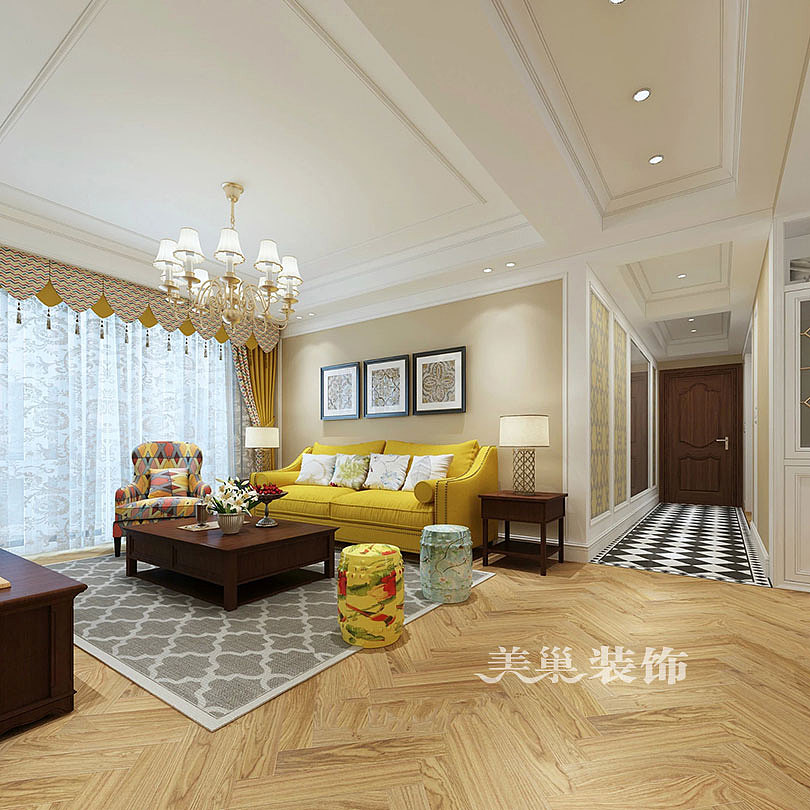 郑州瀚宇天悦三室两厅130平现代简约风格装修样板间设计---走廊