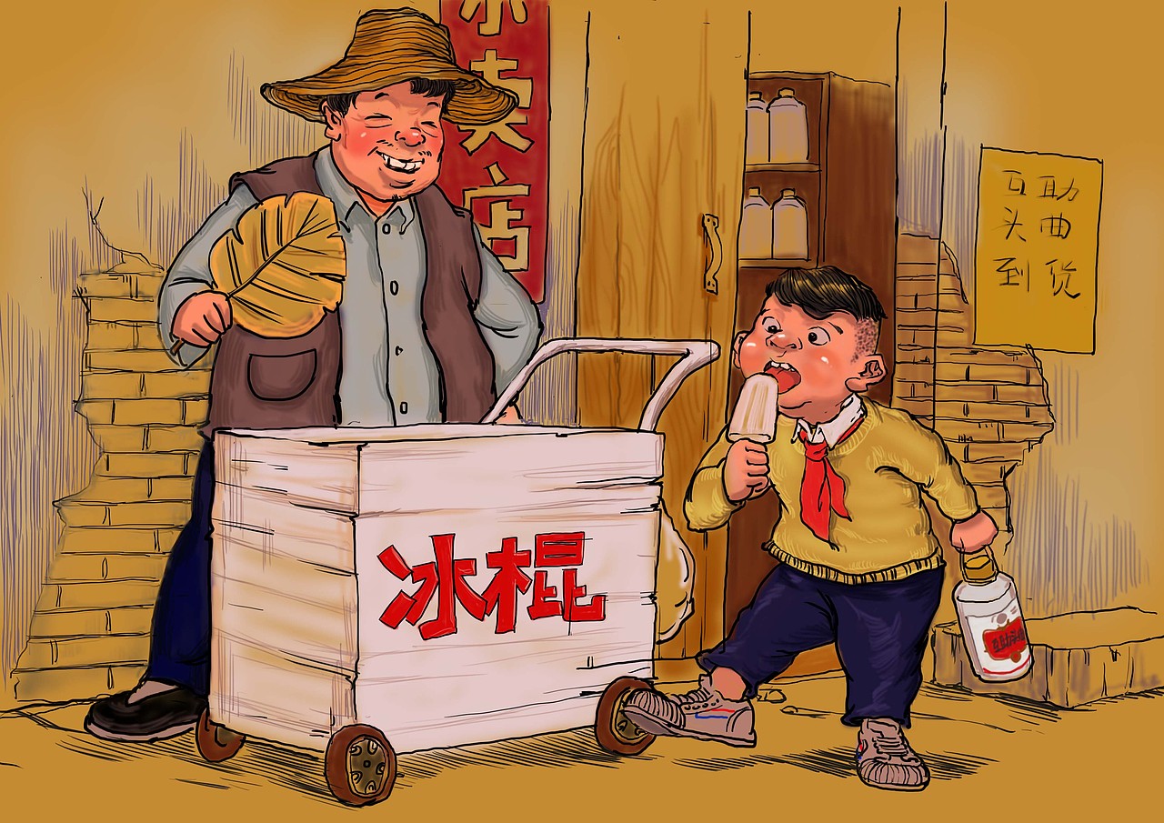 很久以前与互助青稞酒合作的插画