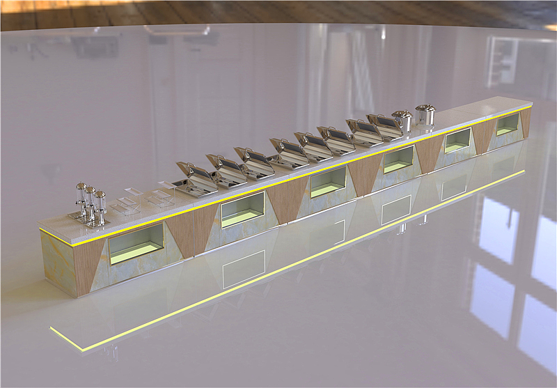 机关食堂自助打菜台定制 自助取餐台 自助餐台设备工厂