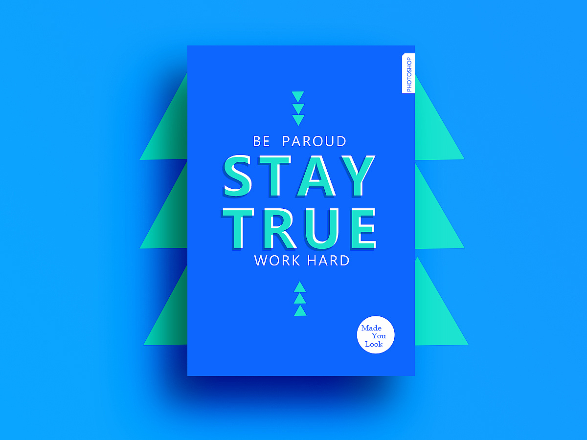 蓝色排版配色海报