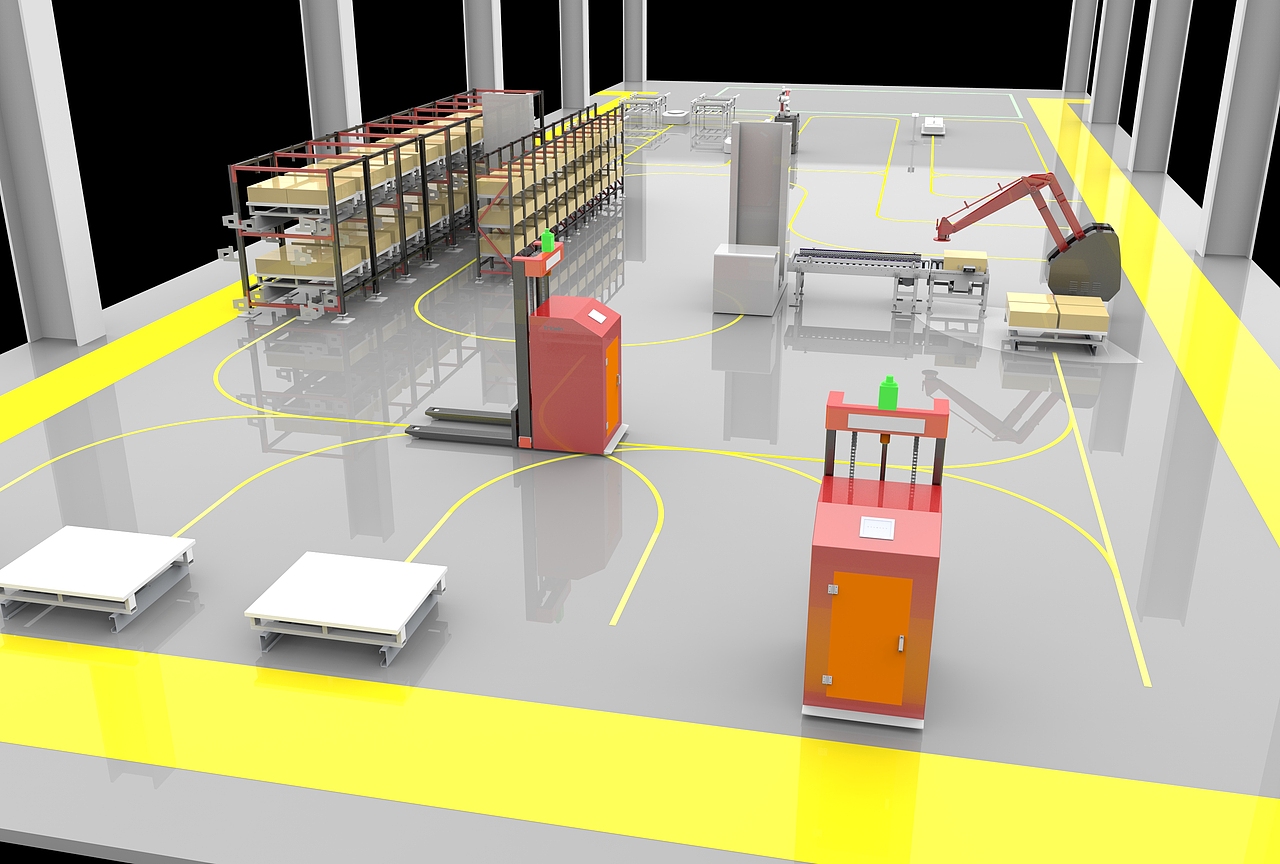 工业机器人智能工厂展示车间