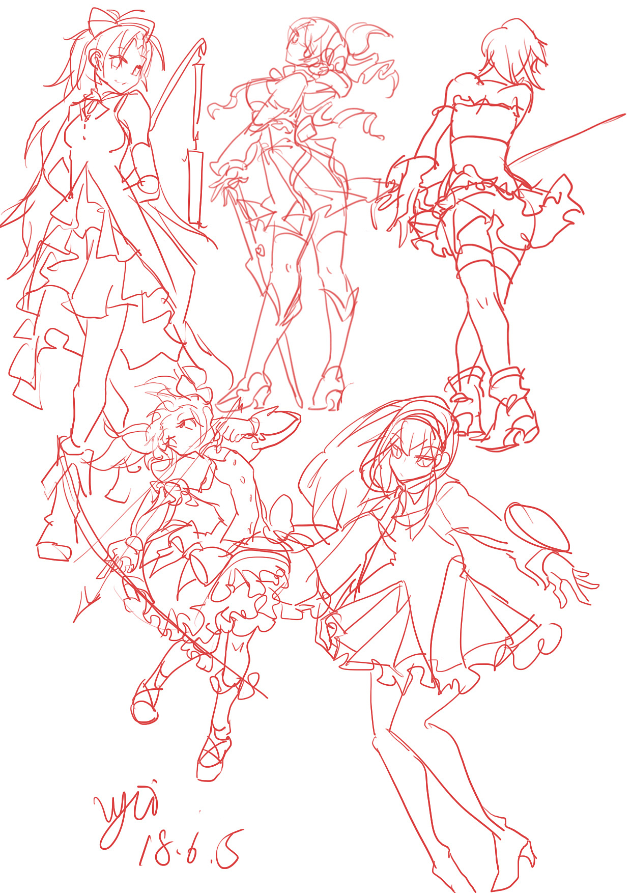 2018下半年的部分速写练习