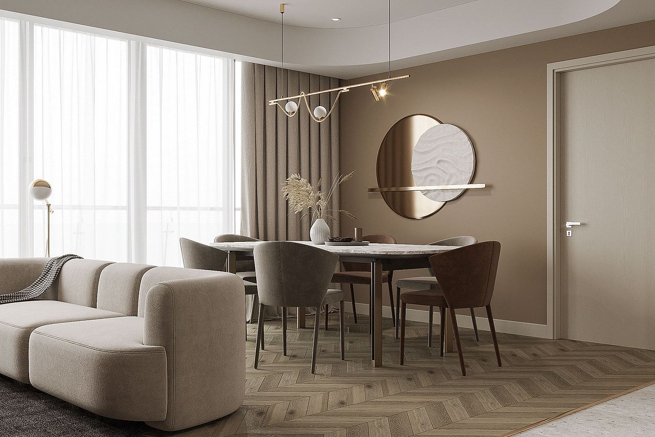 浅咖色系住宅空间设计