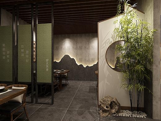 武汉新中式生态火锅店设计|火锅店也能装修得这么清新