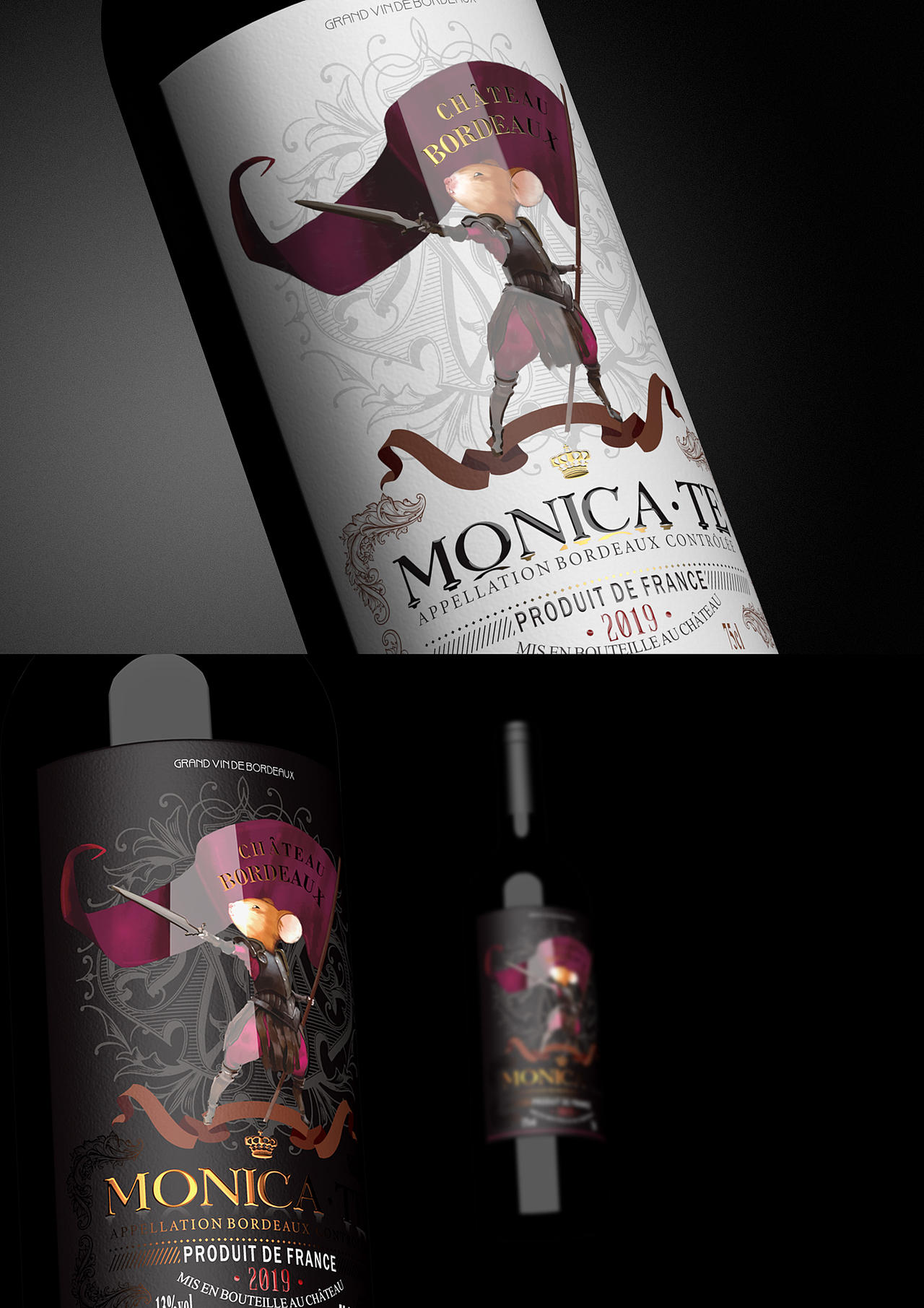 鼠年限量版法国波尔多干红葡萄酒包装设计（图ZMTkzODIwNzAw） - 包装 - 站酷设计师脑洞司祭师原创素材 - 站酷ZCOOL