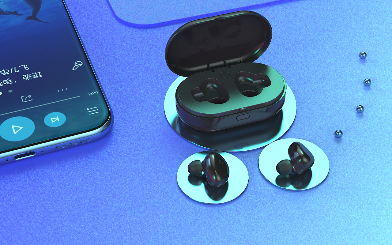 多场景之蓝牙耳机渲染