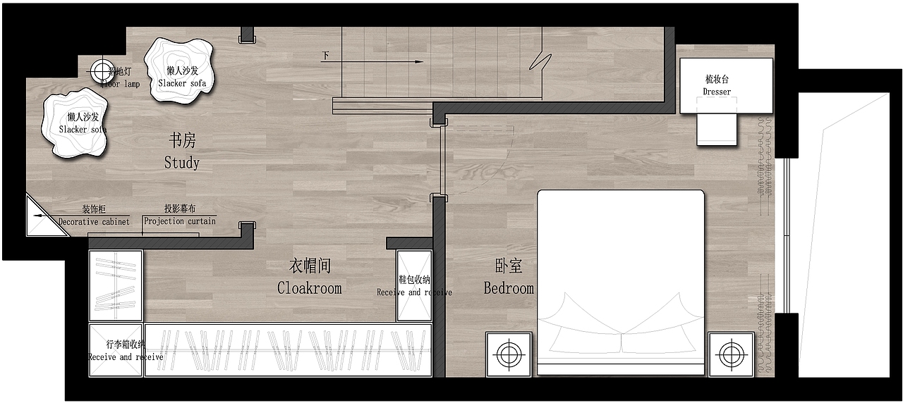 LOFT少女之家，莫兰迪色系网红又高级-大盛设计事务所（图ZMTQyOTA2NTY4） - 家装设计 - 站酷设计师黄翠翠原创素材 - 站酷ZCOOL