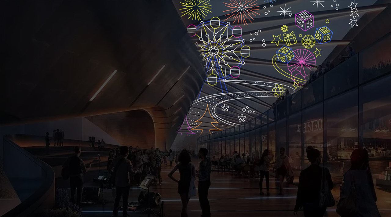 商场户外天幕灯饰画专业定制铭星厂家订做天幕灯饰画