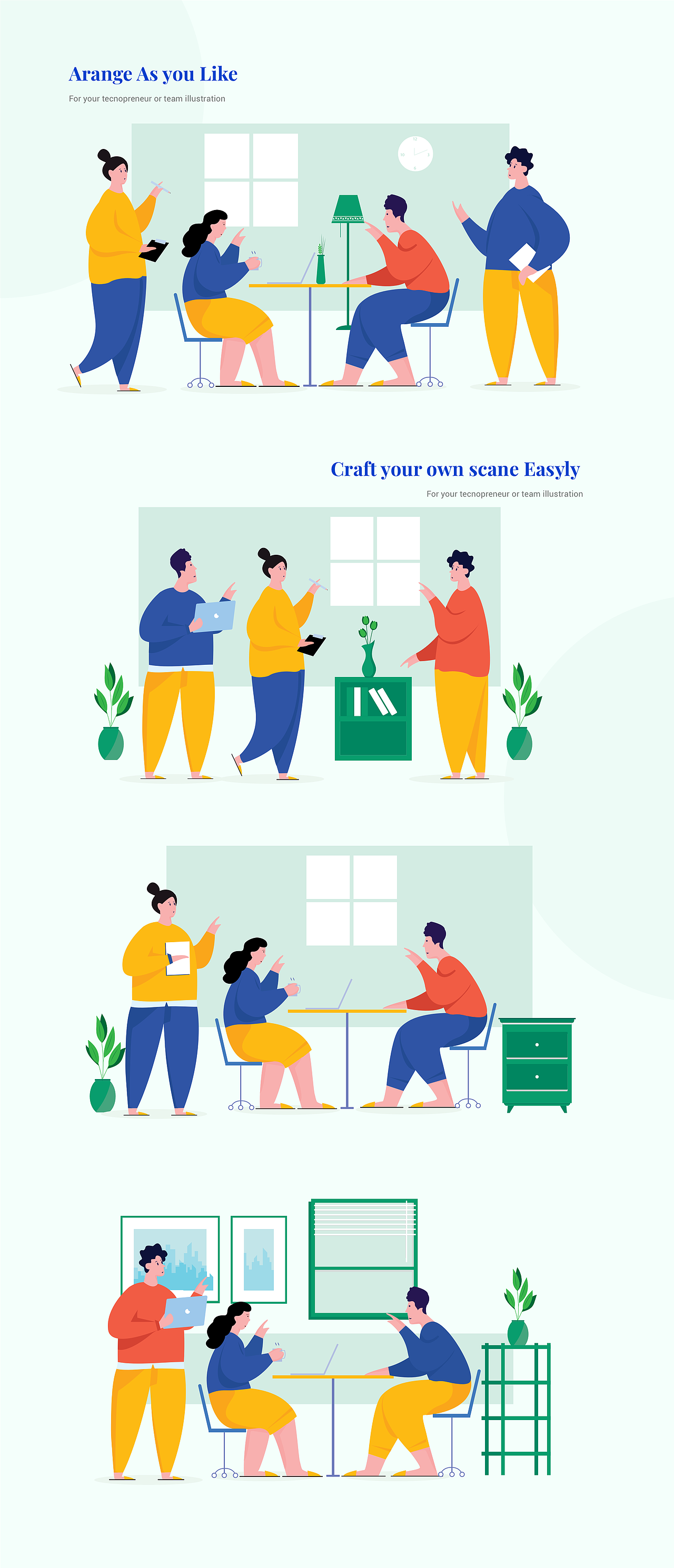 办公室插画（图ZMjQwMjE3MDc2） - 概念设定 - 站酷设计师范悠然A原创素材 - 站酷ZCOOL