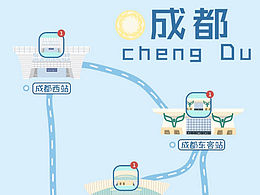 成都地铁热门景点乘坐攻略地图