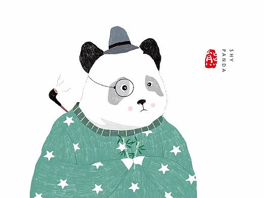 害羞の熊猫