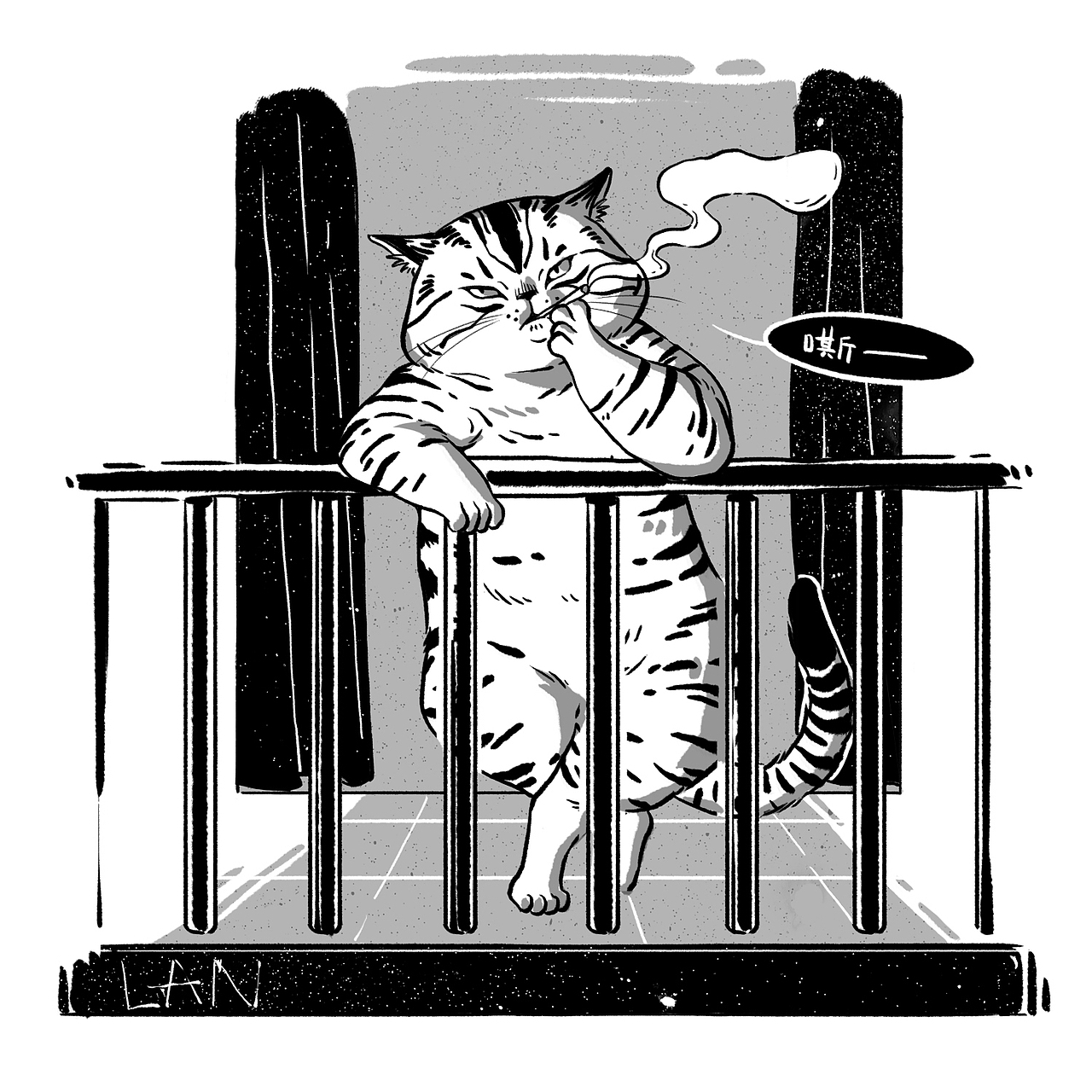 插画联系-关于猫咪的七七八八