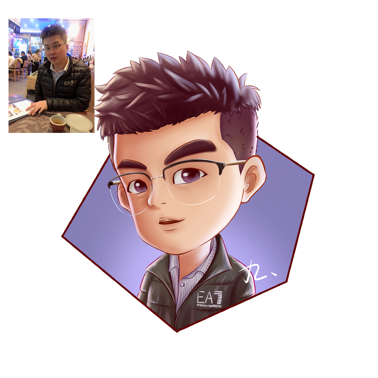 q版漫画头像——两位帅小伙