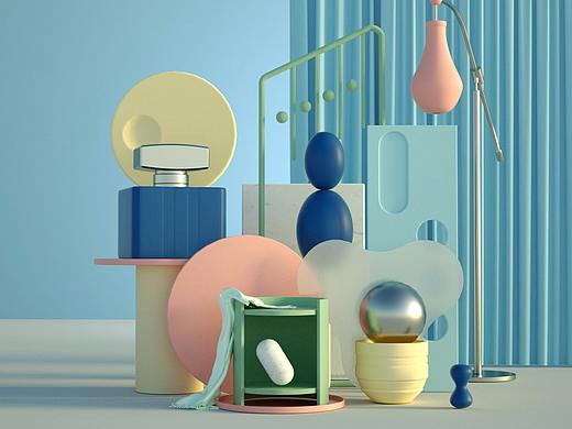 妆满爱（三） comsmetics design C4D化妆品渲染紫安钰
