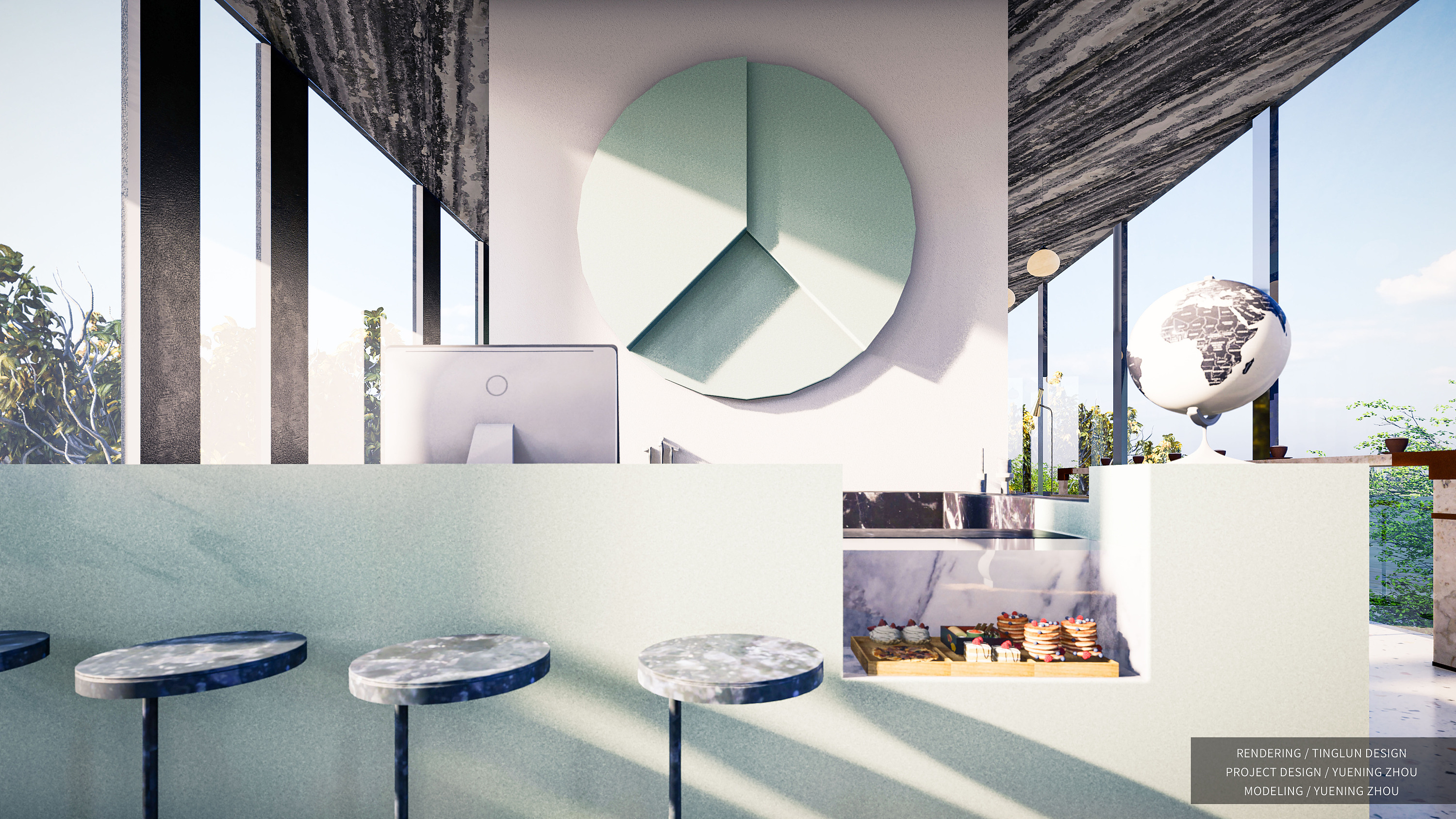 效果图渲染1—室内现代风格咖啡厅