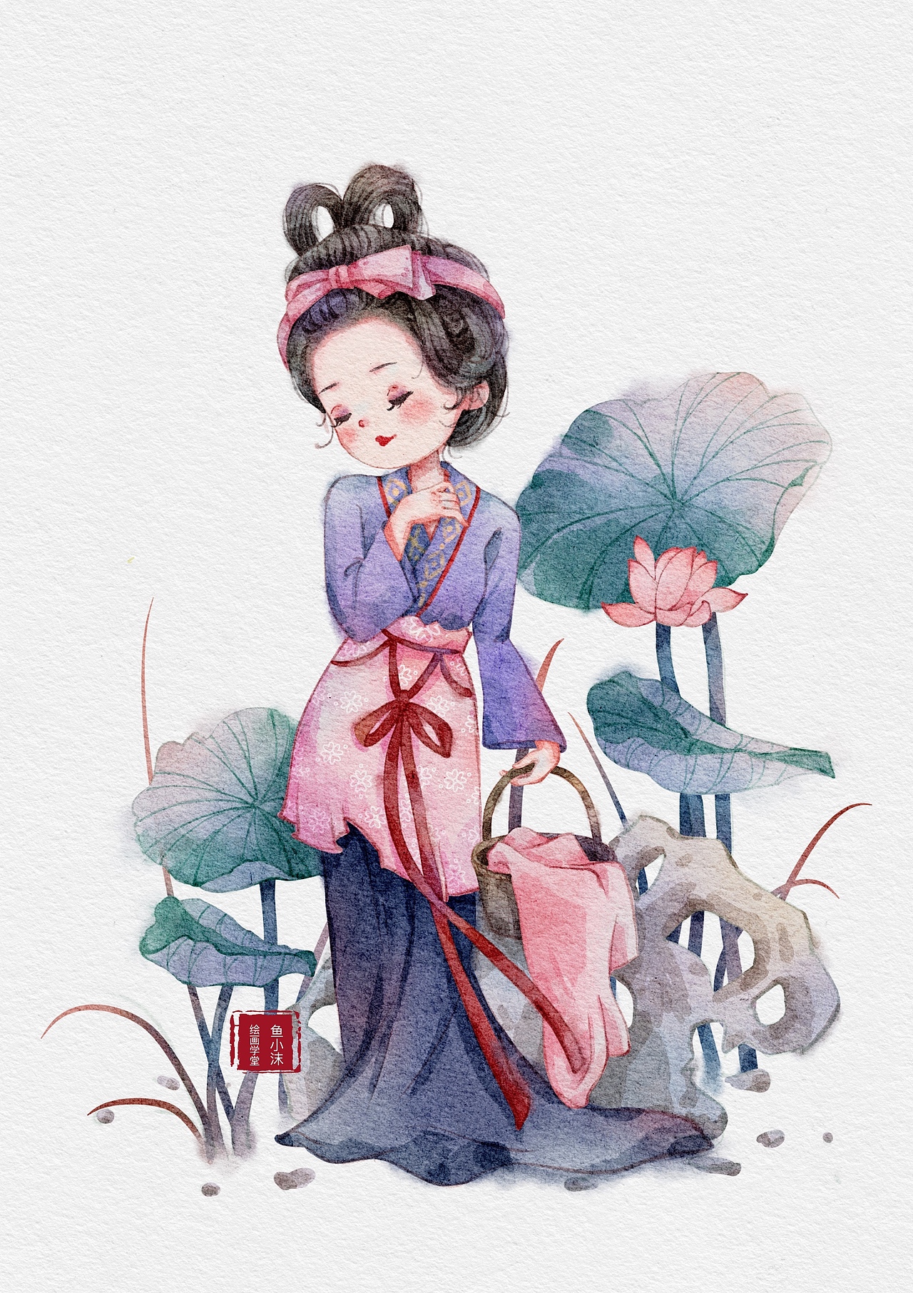 q版四大美人系列～（图ZMzAzMjc1NTUy） - 商业插画 - 站酷设计师鱼小沫插画原创素材 - 站酷ZCOOL