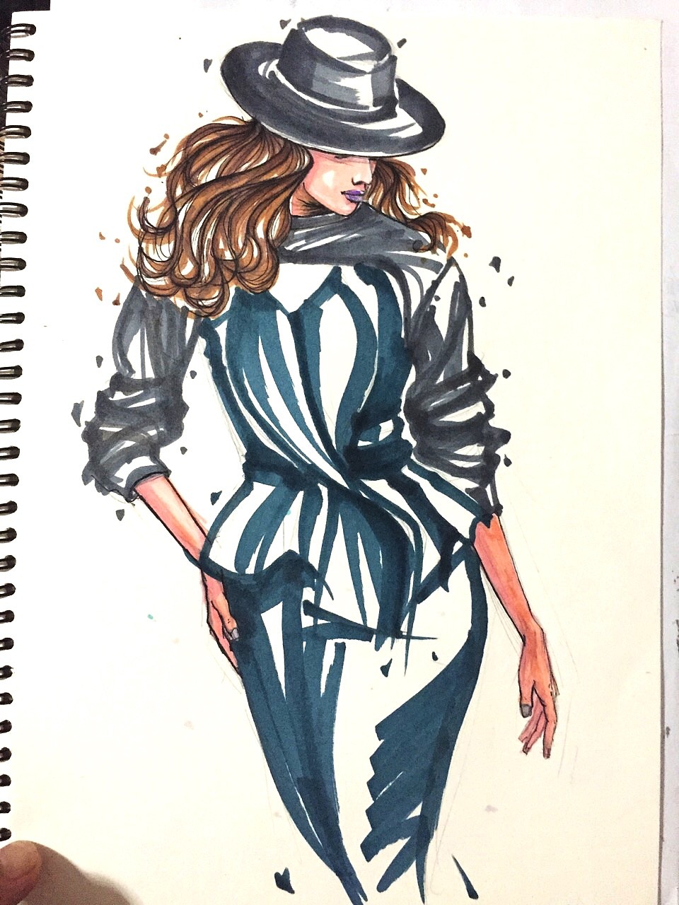 马克笔服装画（图ZMzMxMTUzODQ=） - 创作习作 - 站酷设计师wsdaq1原创素材 - 站酷ZCOOL