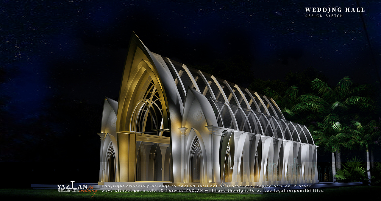 Wedding hall（图ZMTc3MTA1OTQw） - 建筑/空间 - 站酷设计师宫设设计工作室原创素材 - 站酷ZCOOL