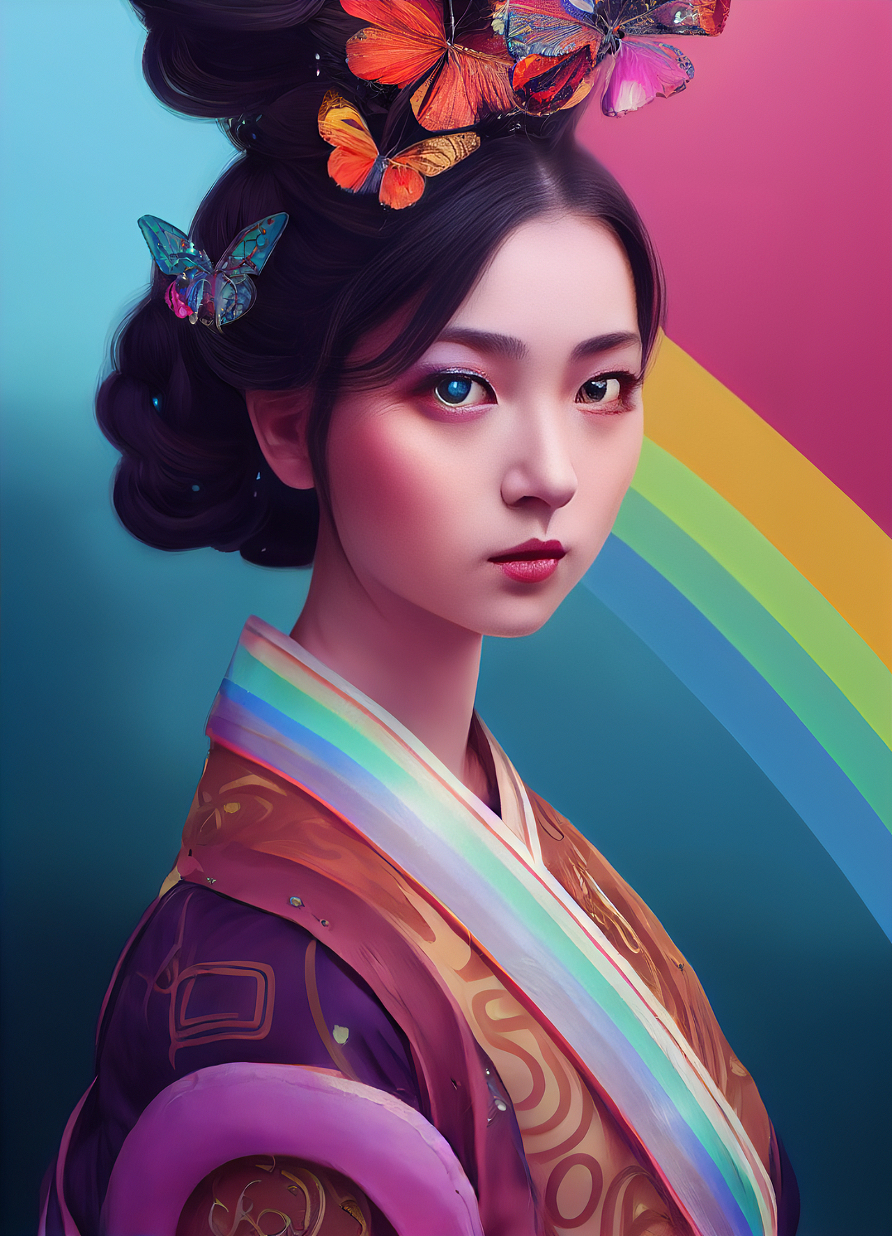 国风与蝴蝶与机械