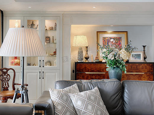 长嘉汇200㎡户型设计方案,重庆大平层现代美式装修图