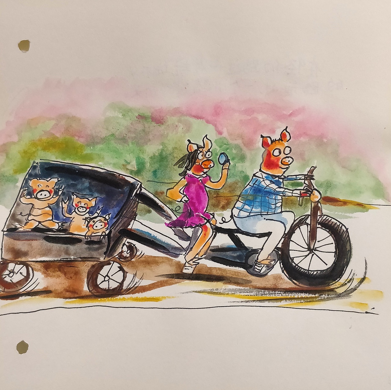 猪一家去赶集（图ZMTgzMjY0ODYw） - 绘本 - 站酷设计师无意漫画原创素材 - 站酷ZCOOL