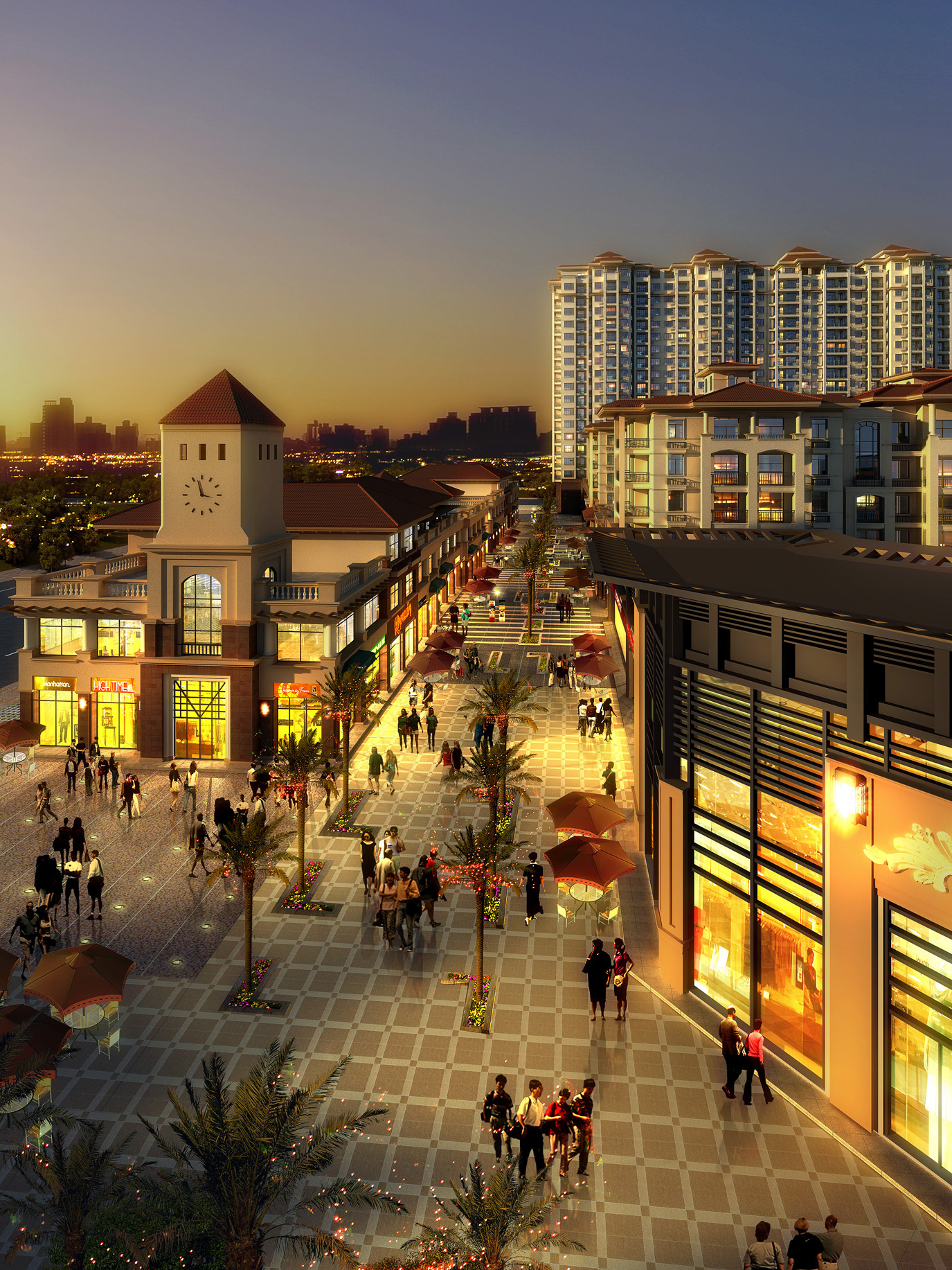 室外亮化夜景图