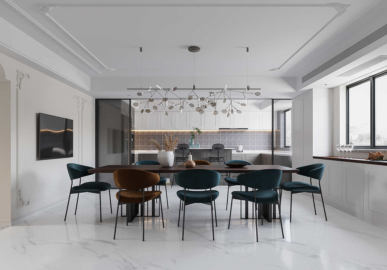 现代混搭风格效果图