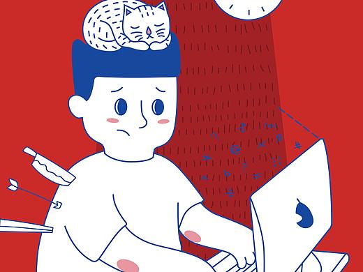 手绘公司内部交流海报