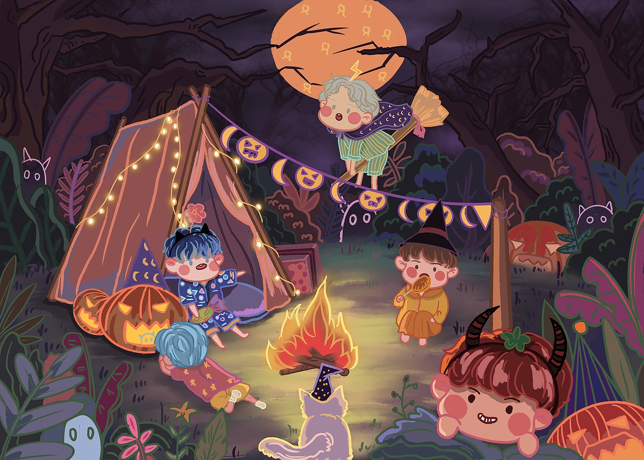 可爱风场景插画（图ZMjMwNDk4NDE2） - 儿童插画 - 站酷设计师11enia原创素材 - 站酷ZCOOL