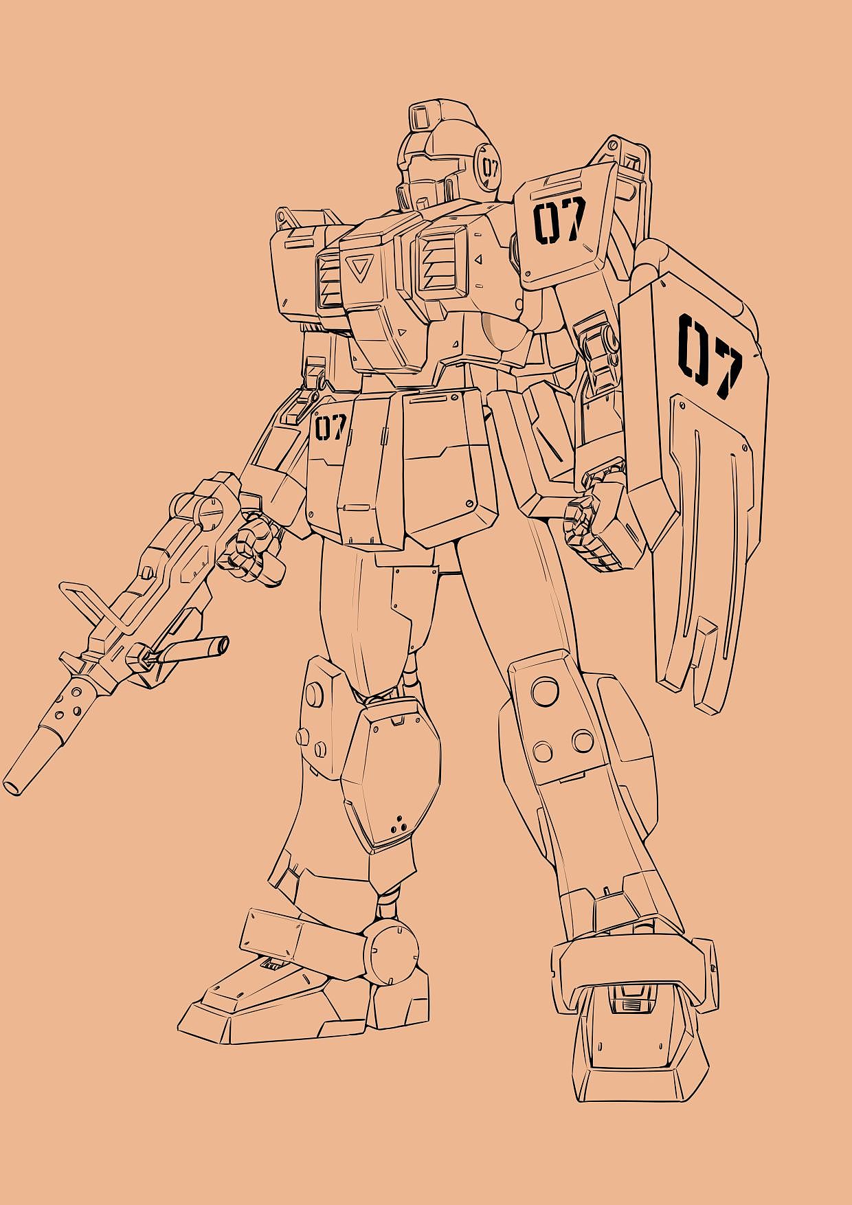 沉迷于画高达无法自拔