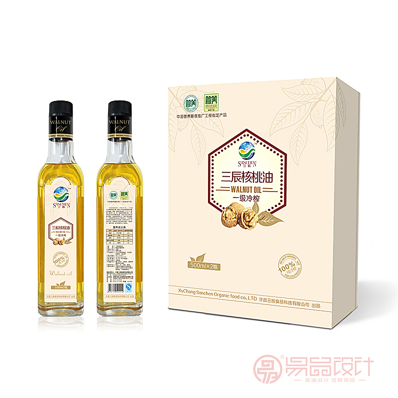 核桃油礼盒设计核桃油包装套装设计方案油外包装设计（图ZMjI1NDgzMjA4） - 包装 - 站酷设计师TEL_15378782077原创素材 - 站酷ZCOOL